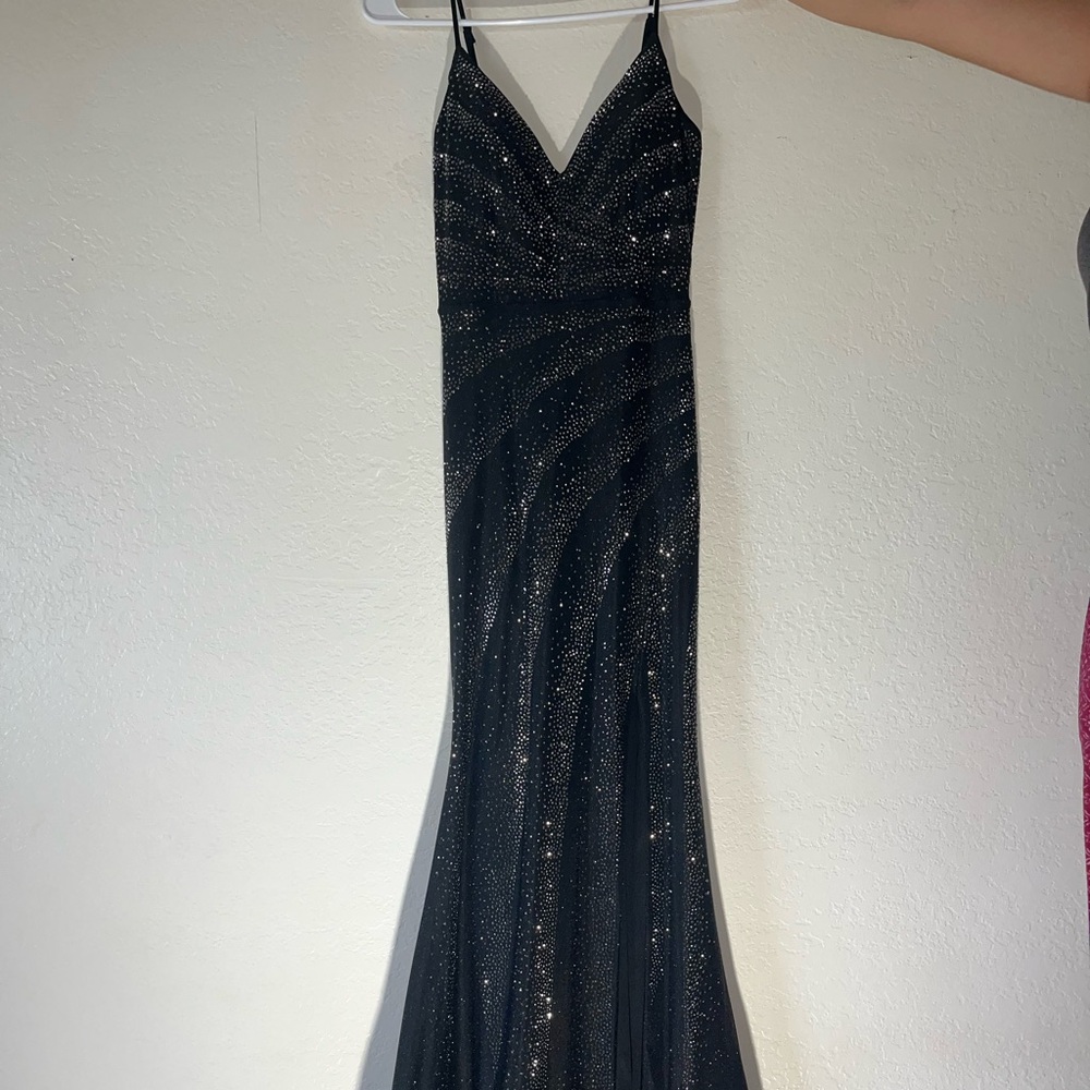 Black Formal/ Prom Dress w Rhinestones